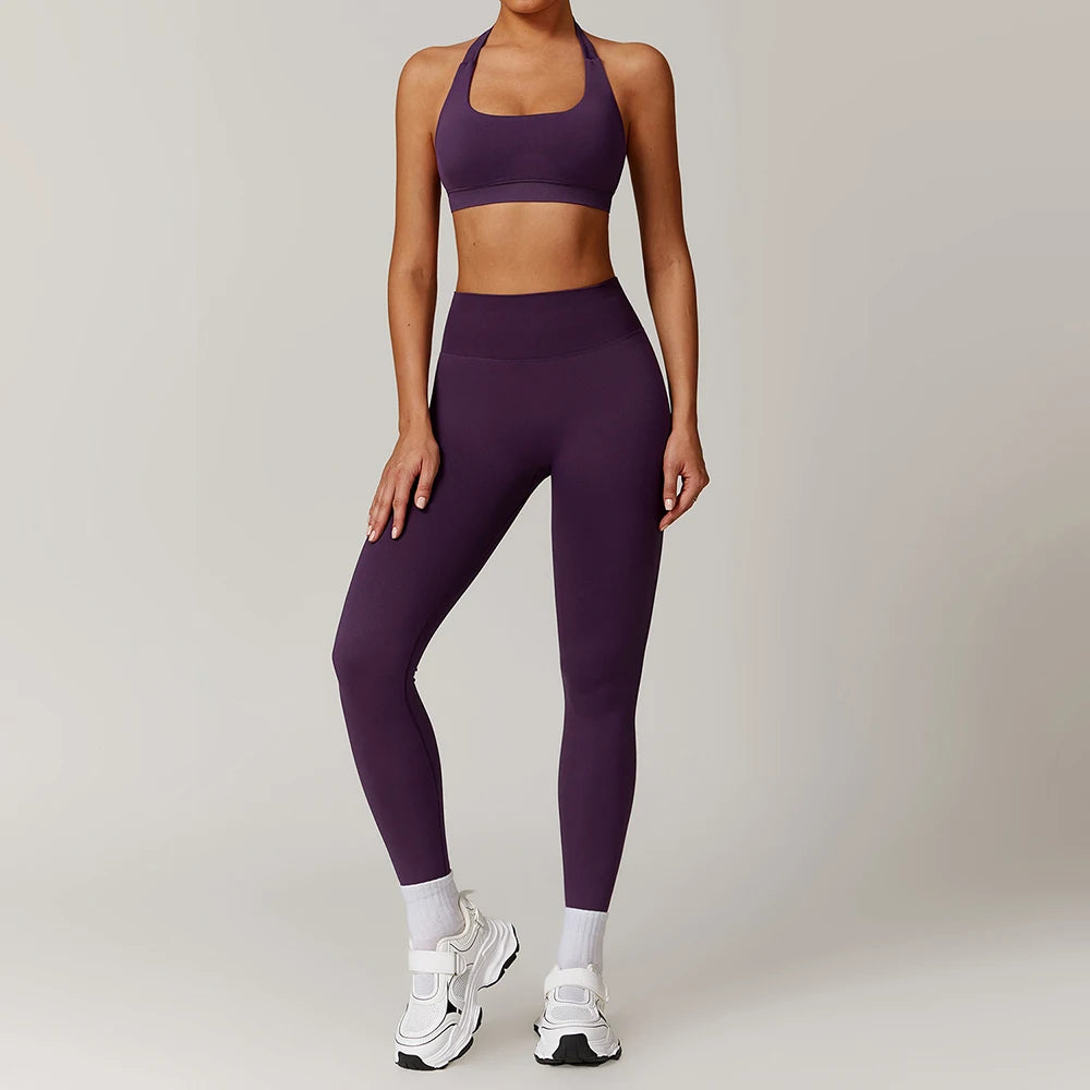 New Fashion High Impact Yoga Jacket and Gym Leggings Set Custom logo Seamless Workout Leggings Shorts Set for Women