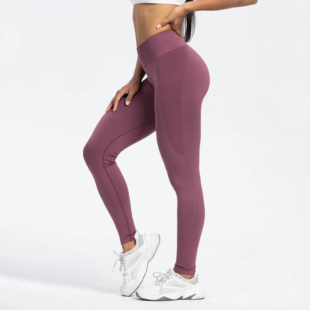 Customized Logo OEM Wholesales High Waist Compression Stretch Gym Sports Workout Tight Seamless Yoga Leggings for Women