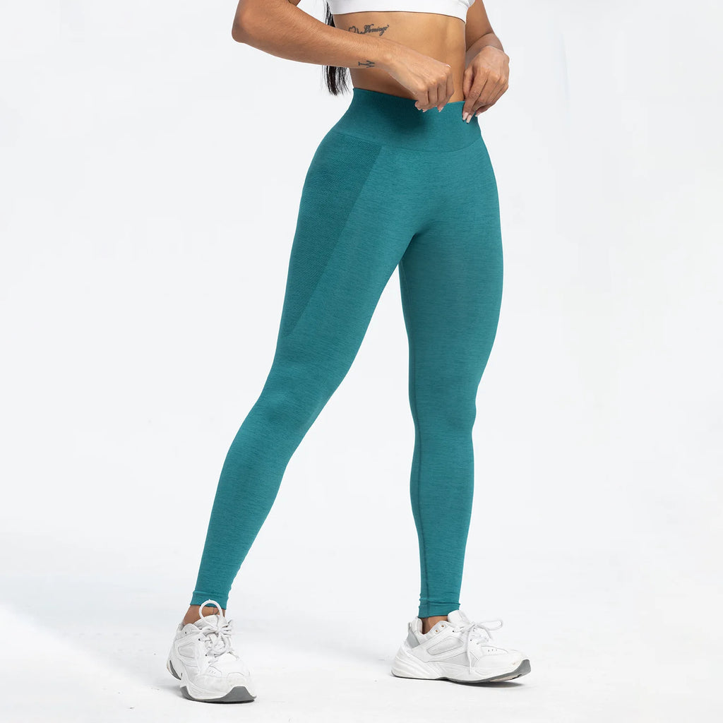 Customized Logo OEM Wholesales High Waist Compression Stretch Gym Sports Workout Tight Seamless Yoga Leggings for Women