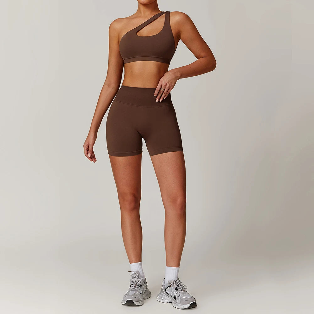 New Fashion High Impact Yoga Jacket and Gym Leggings Set Custom logo Seamless Workout Leggings Shorts Set for Women