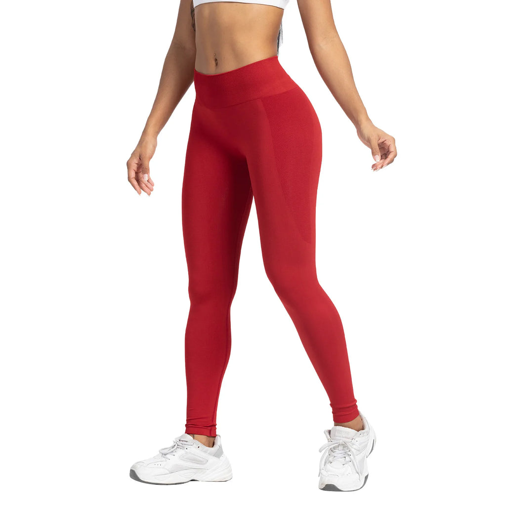 Customized Logo OEM Wholesales High Waist Compression Stretch Gym Sports Workout Tight Seamless Yoga Leggings for Women