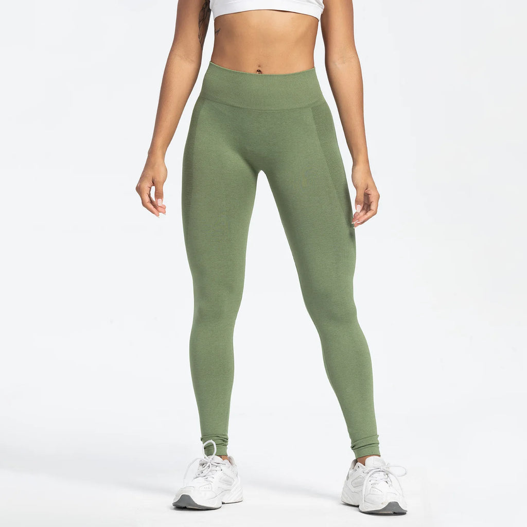 Customized Logo OEM Wholesales High Waist Compression Stretch Gym Sports Workout Tight Seamless Yoga Leggings for Women