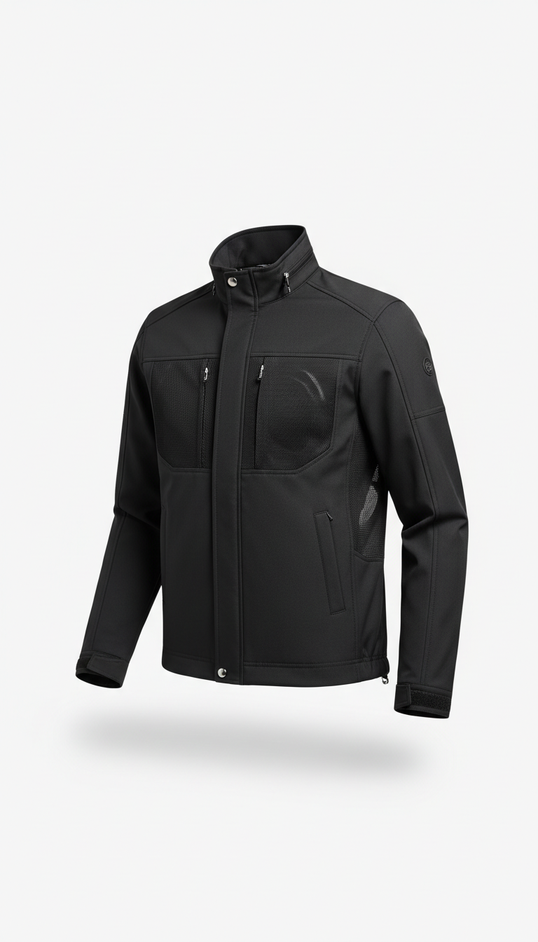 Veste ventilée noir mat